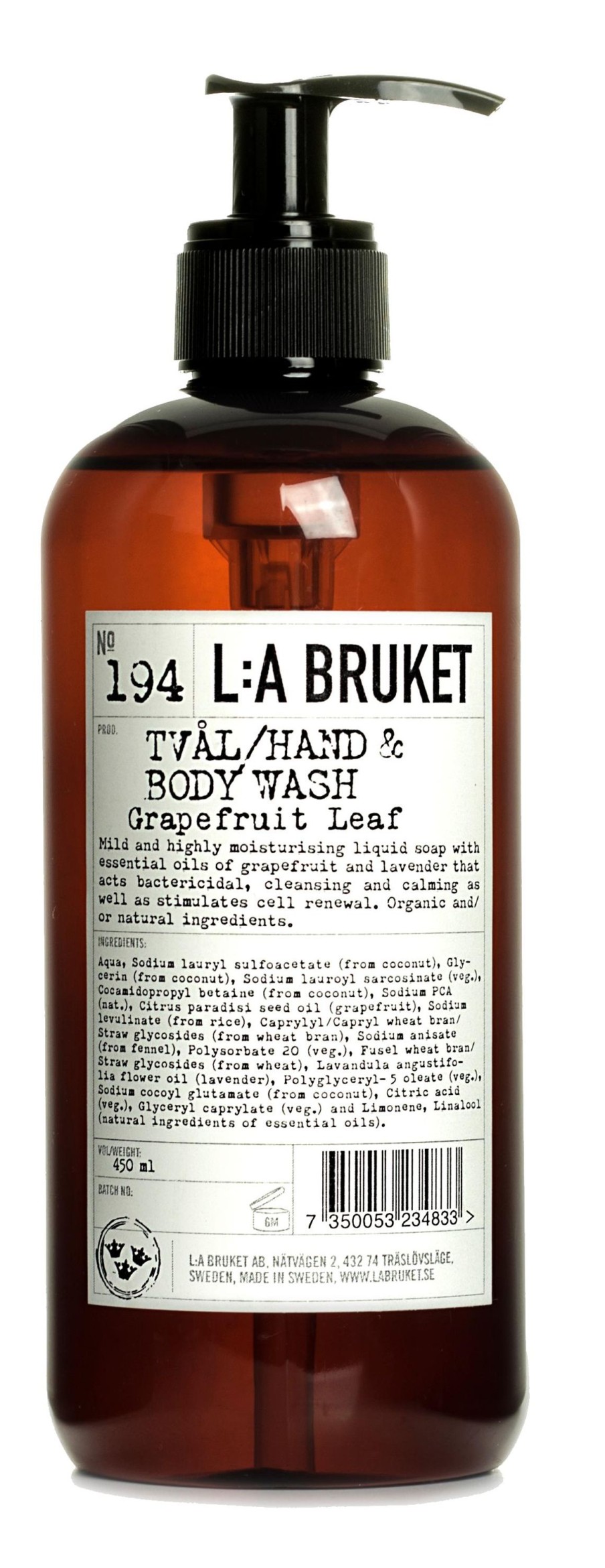 L:A Bruket 194 Hand & Body Wash Grapefruit Leaf Online