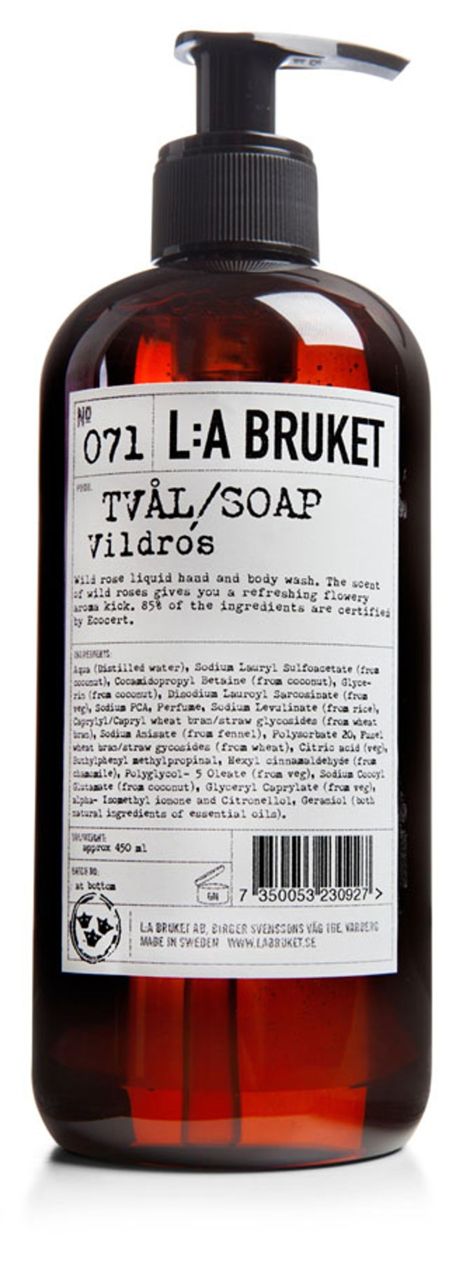 L:A Bruket 071 Hand & Body Wash Wildrose Wholesale