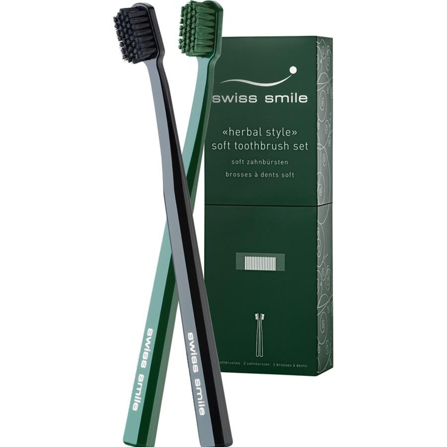 Swiss Smile Herbal Bliss Two Toothbrushes Soft New